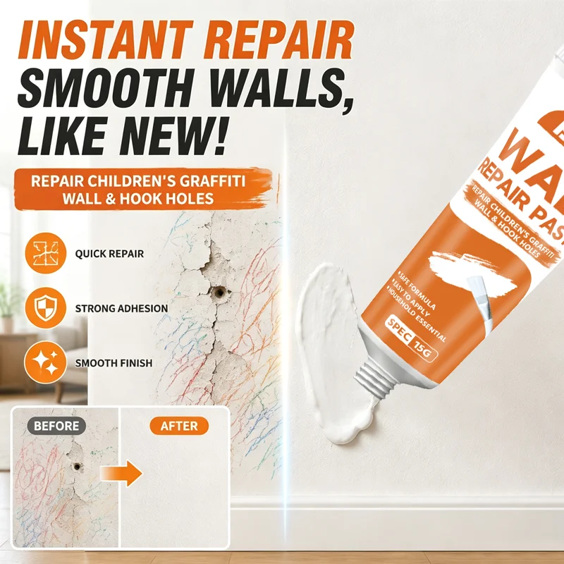 DIY Interior Wall Mending Cream Fast Setting Crack Hole Filler Conceal Peeling Marks Stains For Household Wall Restoration