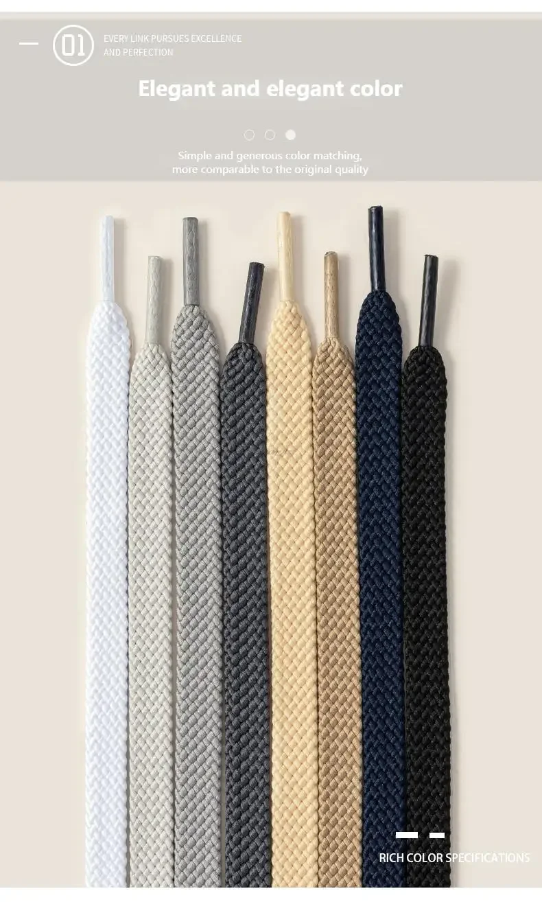 1 Paar verdickte, solide Schnürsenkel, klassische flache Schnürsenkel für sportliches Laufen, Sneaker-Schnürsenkel, Schuhe, Stiefel, 0,8 cm Breite, Schnürsenkel-Schnur – Detail 4