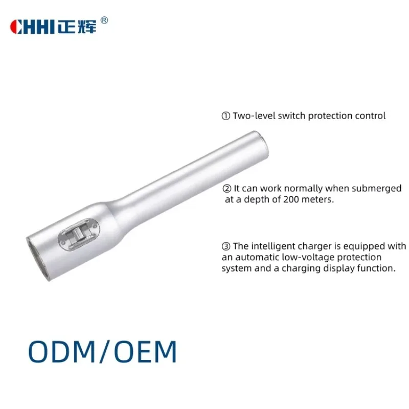 Solid-state Explosion-proof High-intensity LED Flashlight IP68 Waterproof Rechargeable USB-Charge Adjustable Beam Long Lifespan