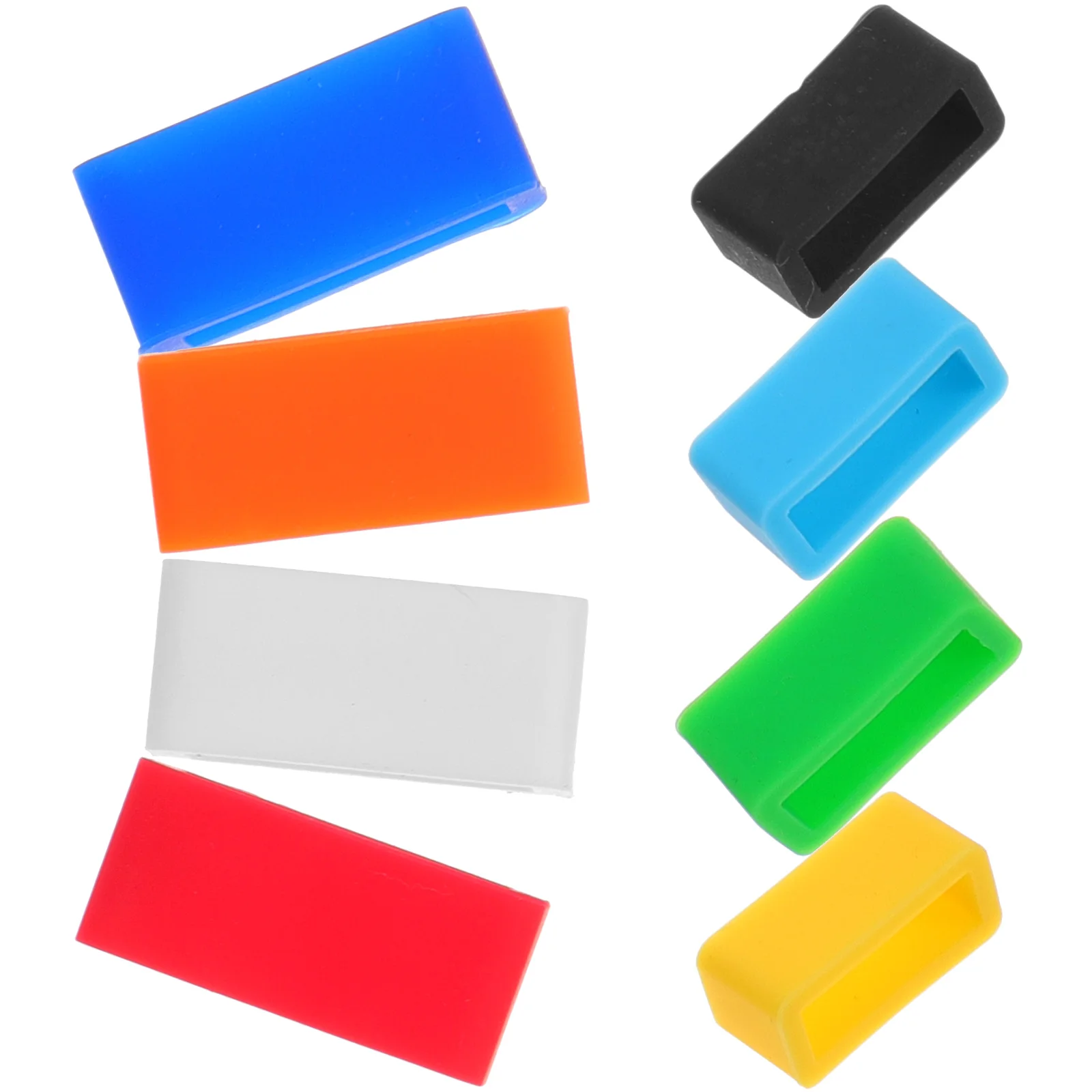 8-teiliges himmelblaues Uhrenarmband mit Schnallenring, Zubehör, Ersatzschlaufenhalter, Rot, Grün