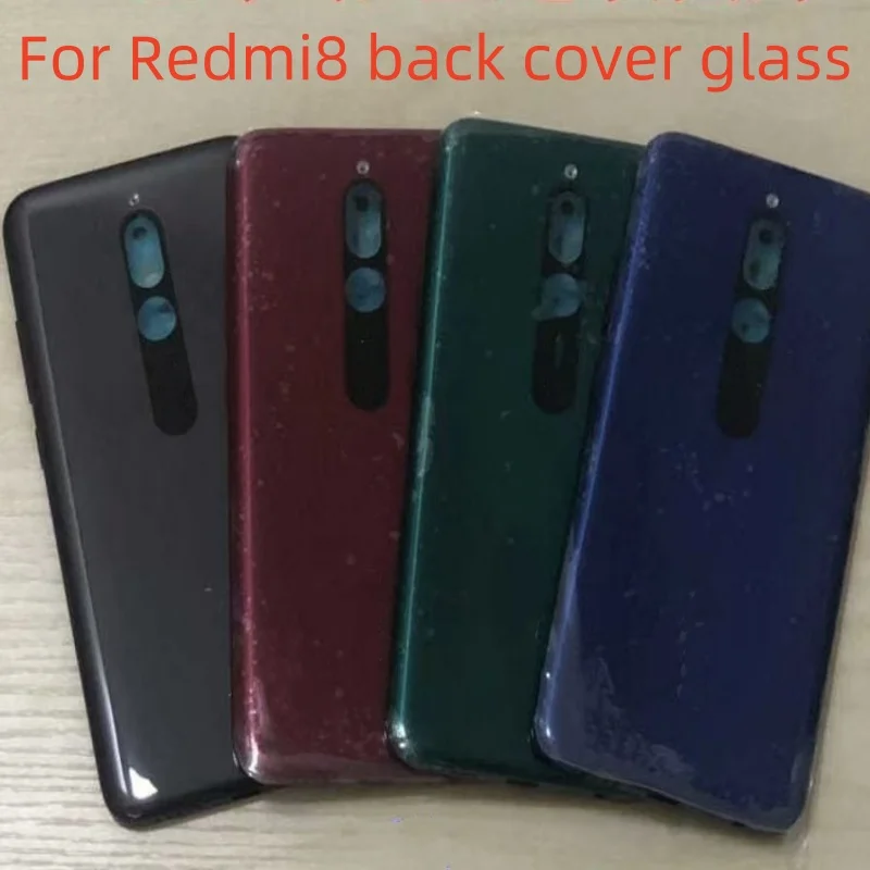 

Back cover For Redmi 8 Battery Back Cover Glass Panel Rear Door Battery Housing Case Adhesive Replace