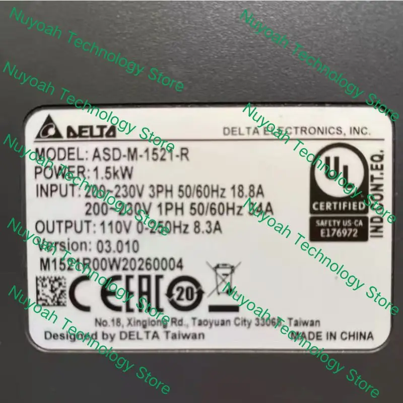 Second hand ASD-M-1521-R 1.5KW servo drive tested OK and shipped quickly