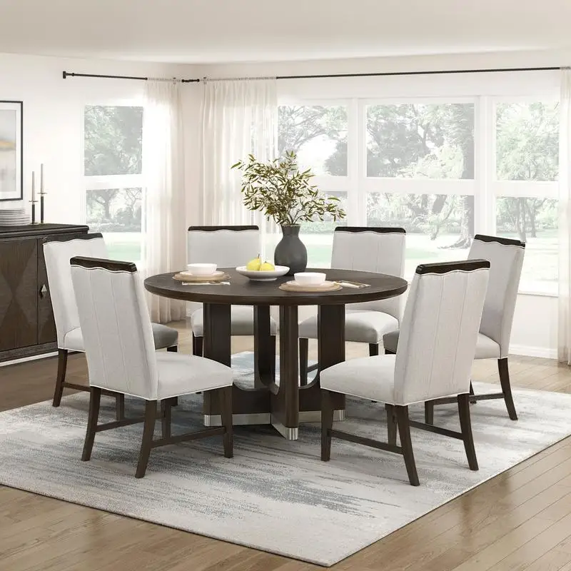 7-Piece Round Dining Set 1