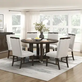 7-Piece Round Dining Set 1