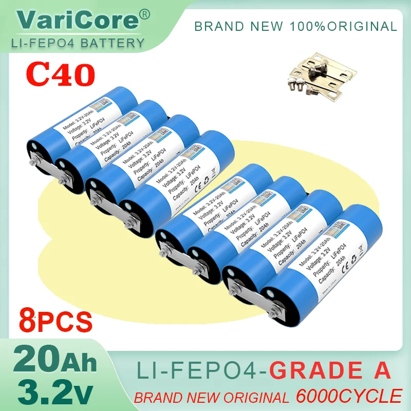 VariCore 3.2V 20Ah Batterij LiFePO4 fosfaat Cel voor 4S 12V 24V Motorfiets Auto motor batterijen Modificatie Grade A BELASTING GRATIS