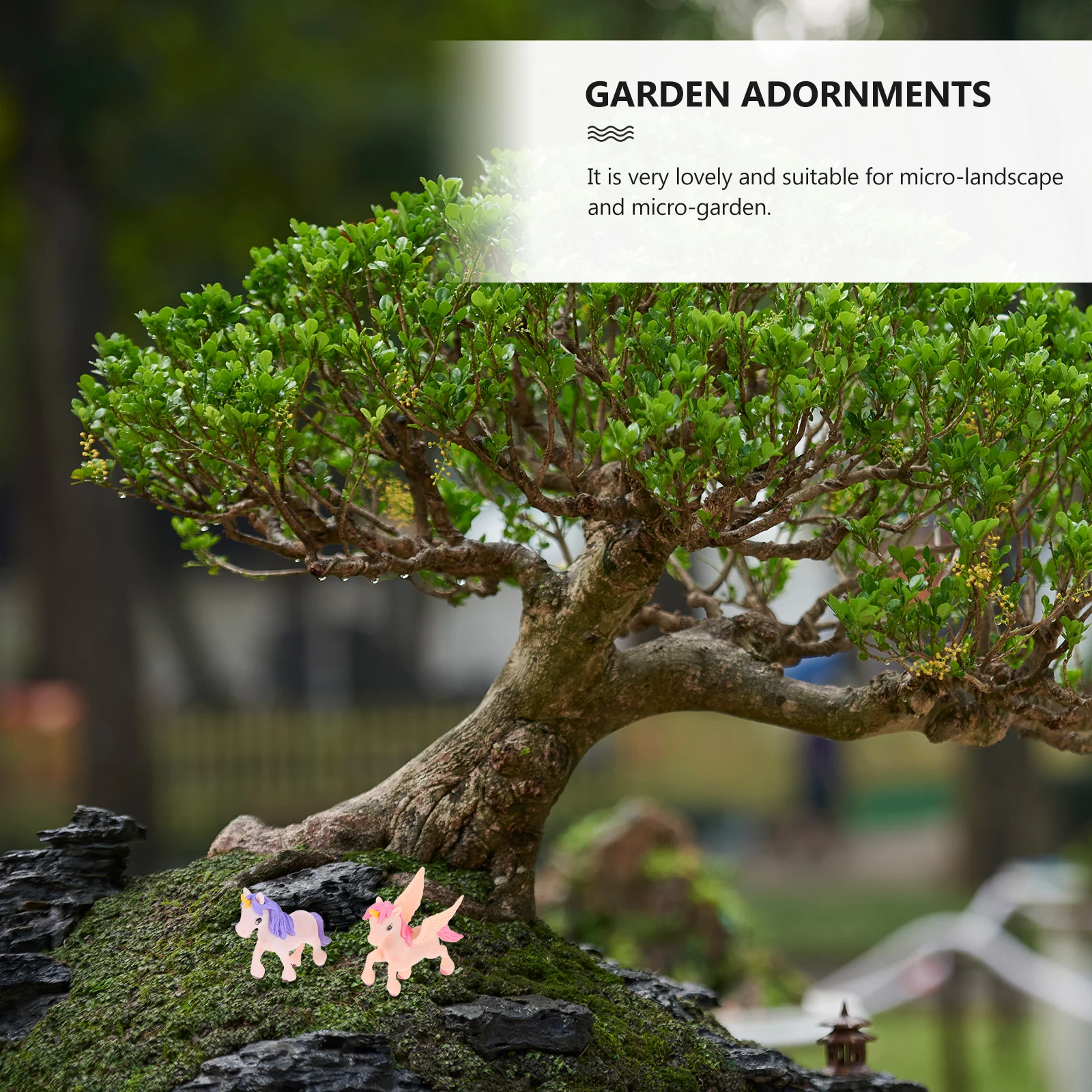 

6pcs Unicorn Statues Micro Landscape Crafts Cute Decorations Garden Adornments Garden Adornments Plastic Model Toys