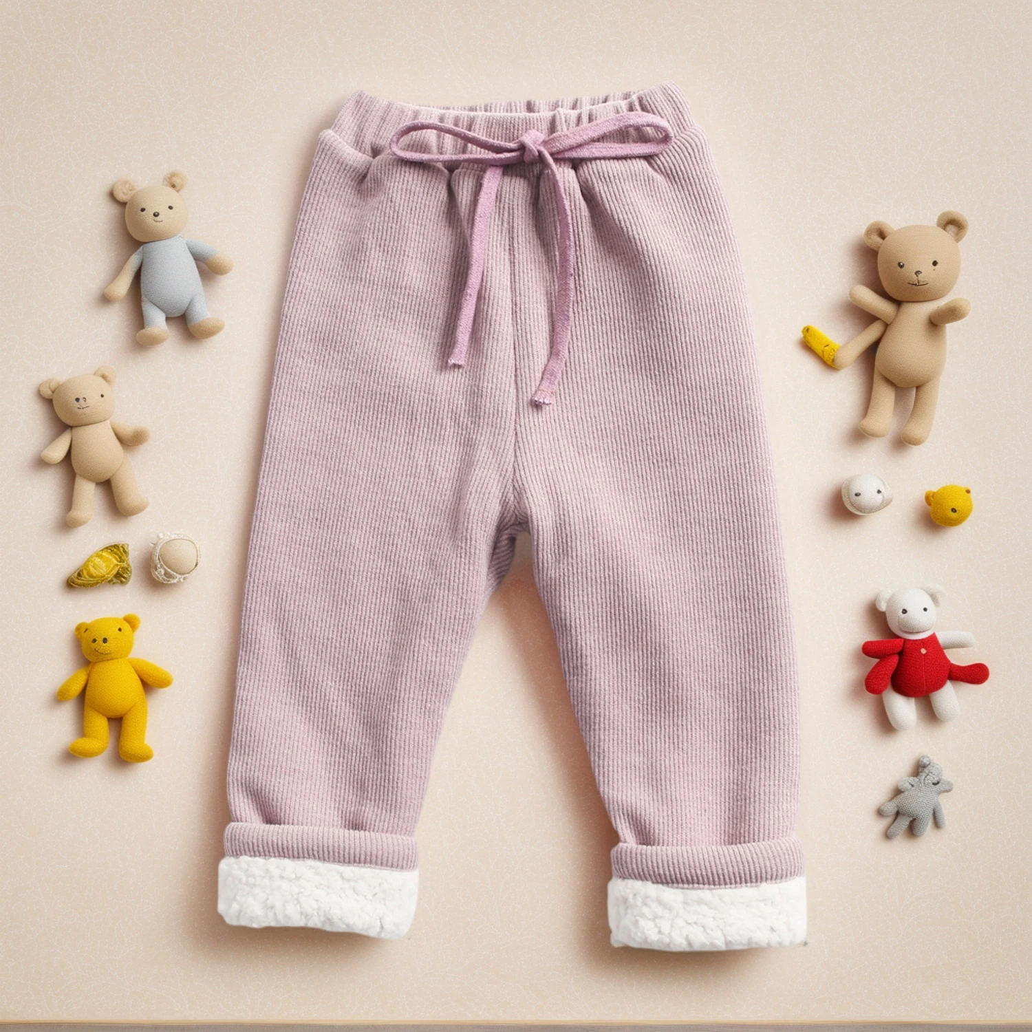 Sanlutoz Solid Winter Little Kids Boys Girls Long Pants Soft Warm Casual Children Trousers