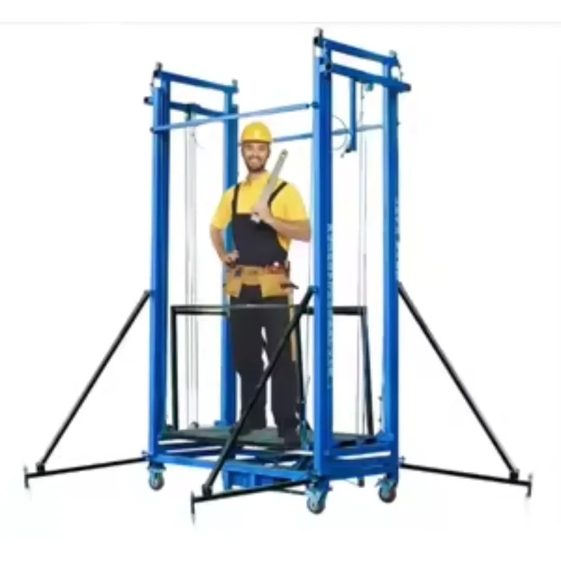 Ascenseur d'échafaudage Mobile électrique avec système de sécurité d'arrêt d'urgence, capacité de 500KG, hauteur de 2M 4M 8M