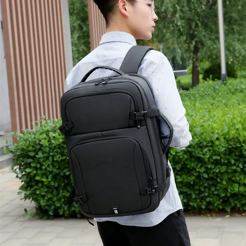 Casual High Capacity men bag 15 inch laptop bag air cushion belt Waterproof computer backpack for travel for men