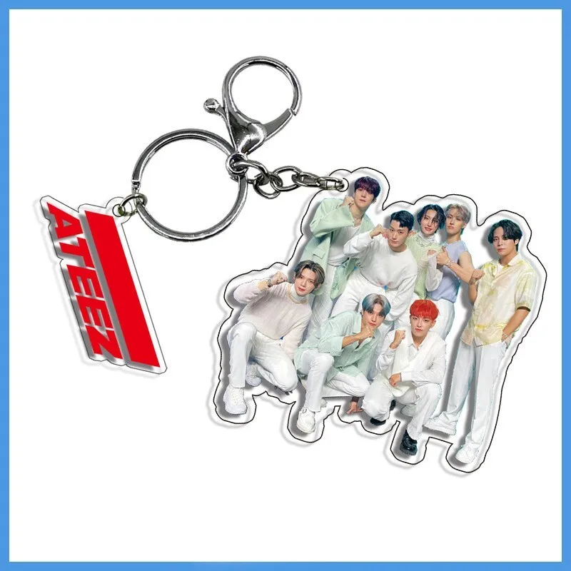 ATEEZ Peripheral Group Members, Kim Hung Chung Park Sing And Keychain Acrylic Celebrity Avatar Decoration Pendants