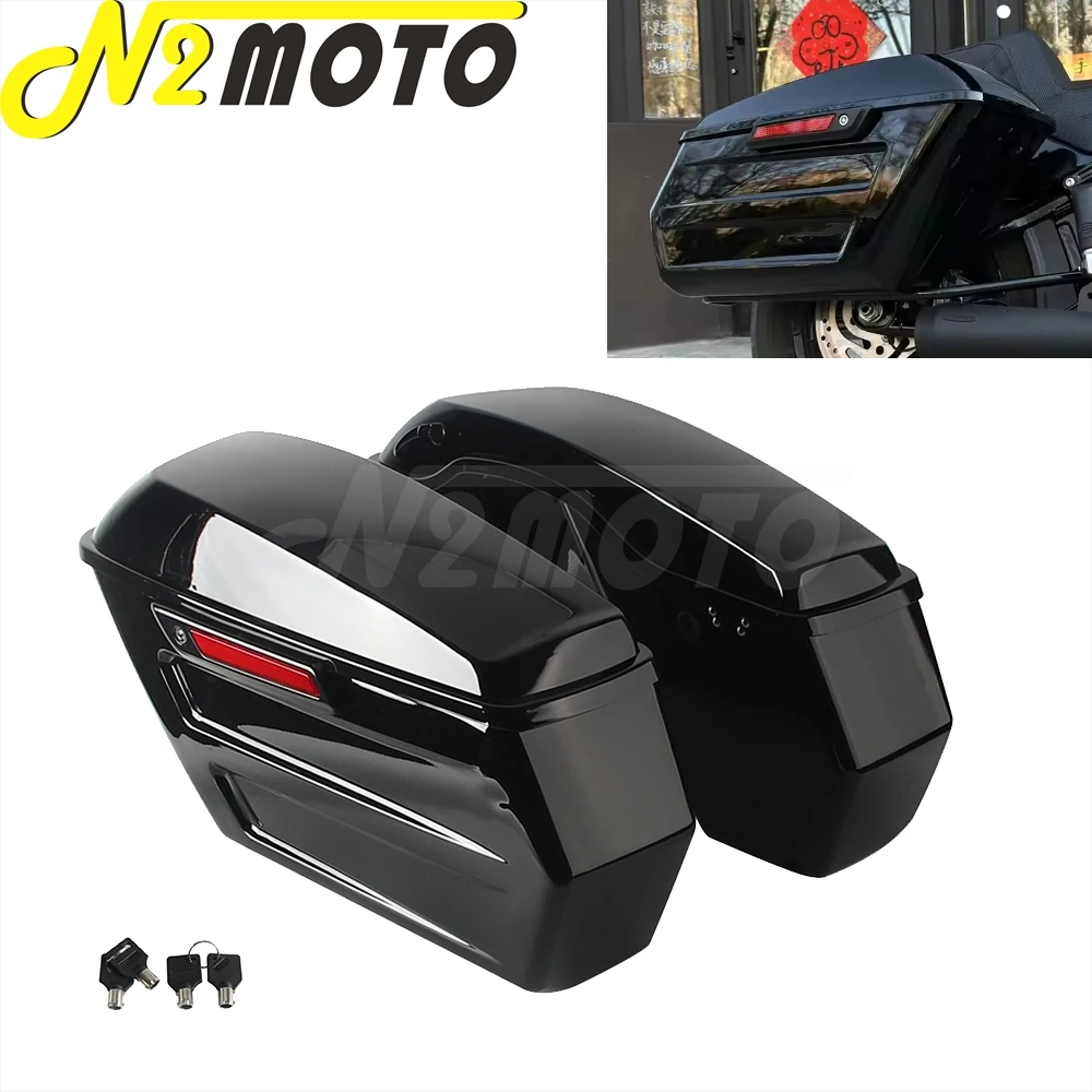 

Motorcycle Side Saddlebags Trunk Luggage Hard Bags For Harley Touring Road King FLHR Street Glide FLHX FLHXS FLHXST 2014-2023 22