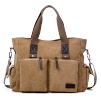 New Canvas Tote Bag Men's One Shoulder Crossbody Bag Men's Casual Fashion Laptop Bag