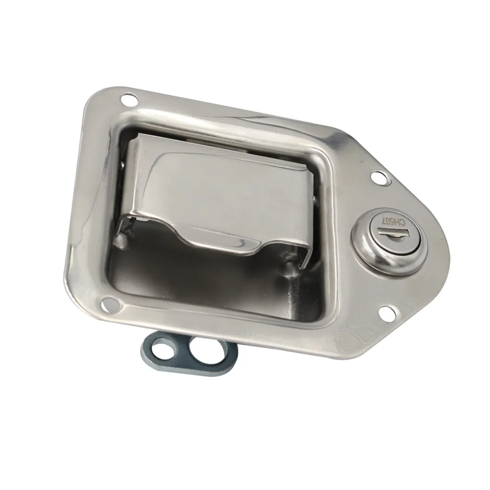 

Stainless Steel Paddle Handle Latch Lock For RV Trailer Toolbox Truck With 2 Keys Weather Resistant Storage Security Solution