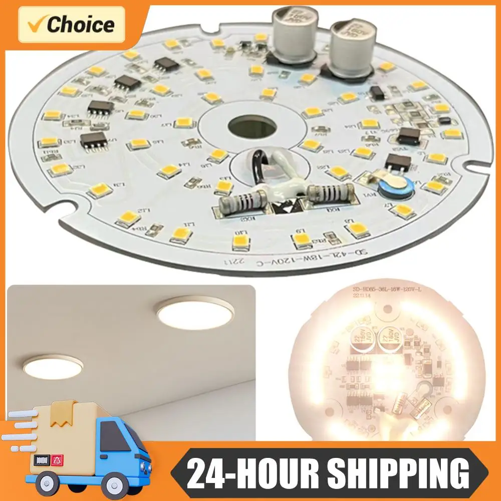 

Светодиодный светильник для потолочного вентилятора 3,94 дюйма, 18 Вт, 1530 лм, диммируемый, комплект для замены, 3000К/4000К/6500К, встраиваемая панель для потолочного освещения