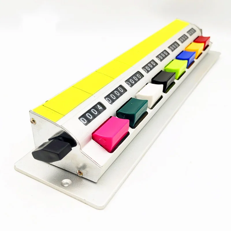 

6/8 - Row Hand - Press Bench - Mounted Laboratory Cell Conjoined Aluminum Alloy Manual Counter