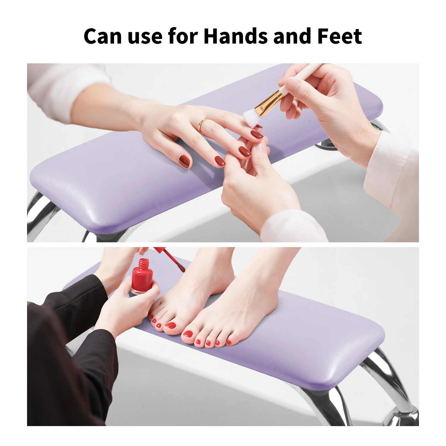 ネイルサロン用アームレストとネイルアートマットセット 超極細繊維レザーハンドピロー 滑り止めと耐摩耗性 汎用