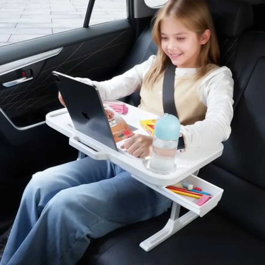 

Foldable Car Seat Tray Table Adjustable Multifunctional Lap Tray for Portable Car Lap Desk for Laptop Computer Tablet Rear Seat