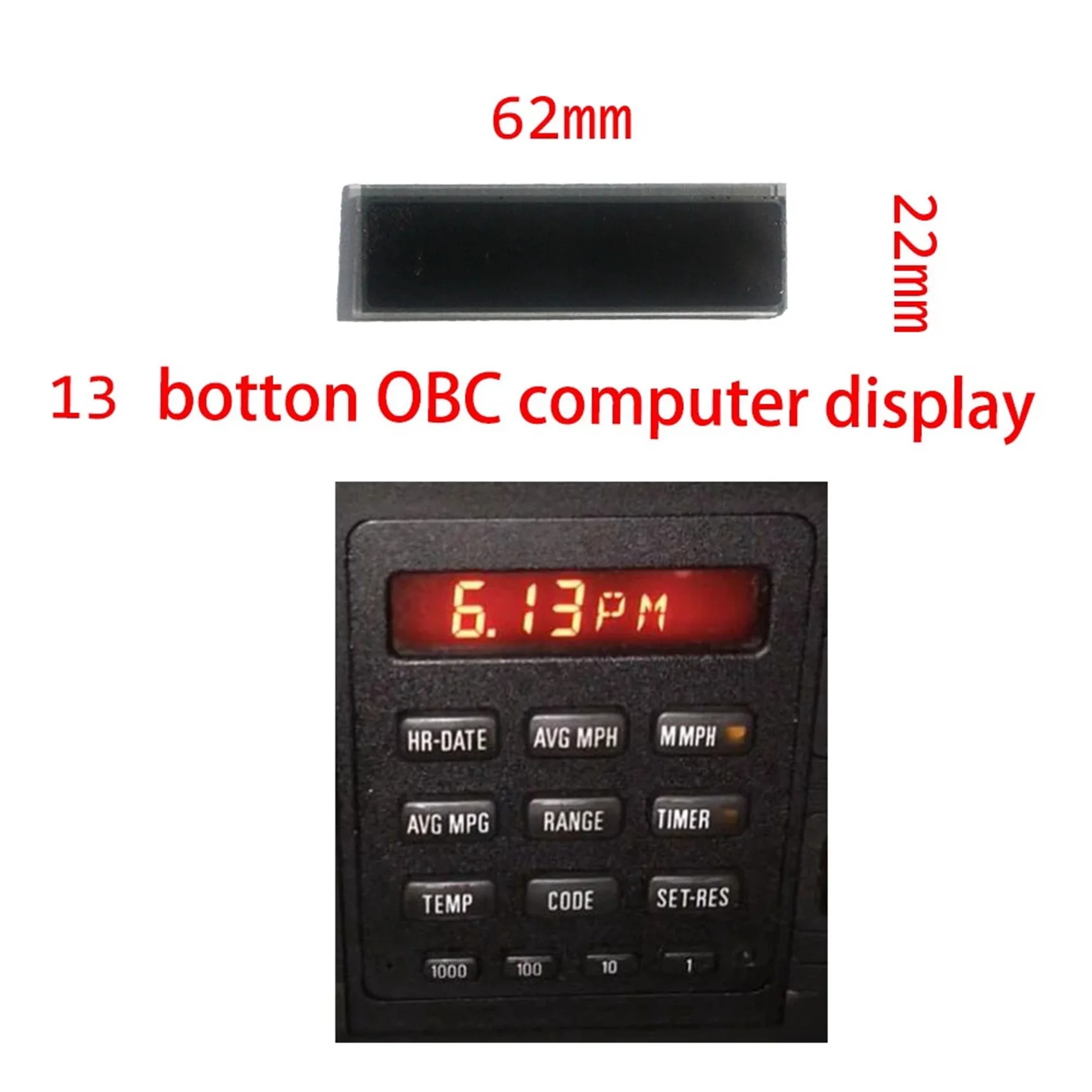 Car LCD Repair Display for-BMW E28 E30 325I 325E 325is 325Ic 528E 535I 13 Button OBC Bordcomputer Computer Screen