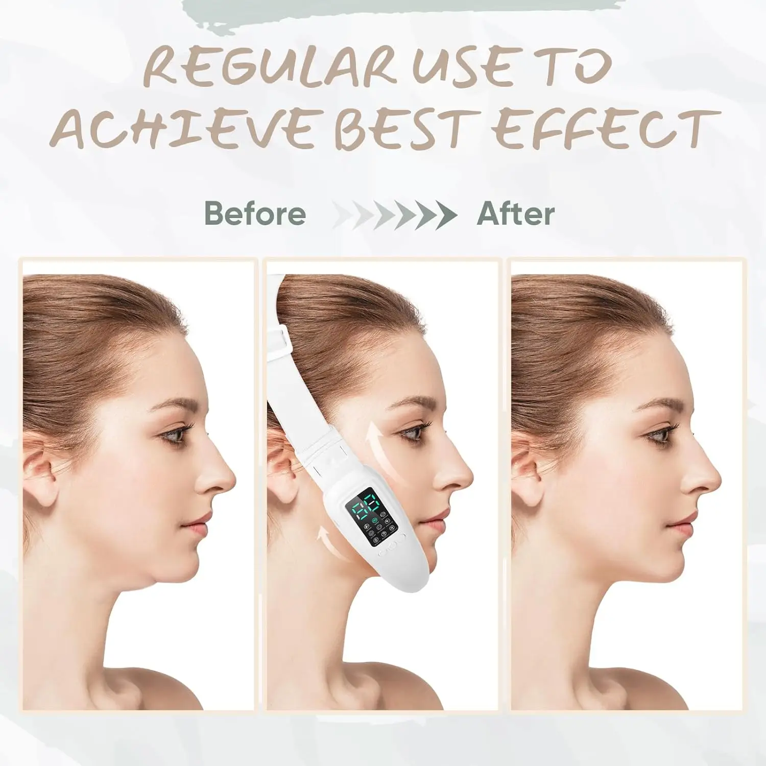 Massageador de levantamento facial 15 engrenagens massageador facial elétrico linha v face lifting emagrecimento dispositivo vibração uso doméstico ferramenta de beleza