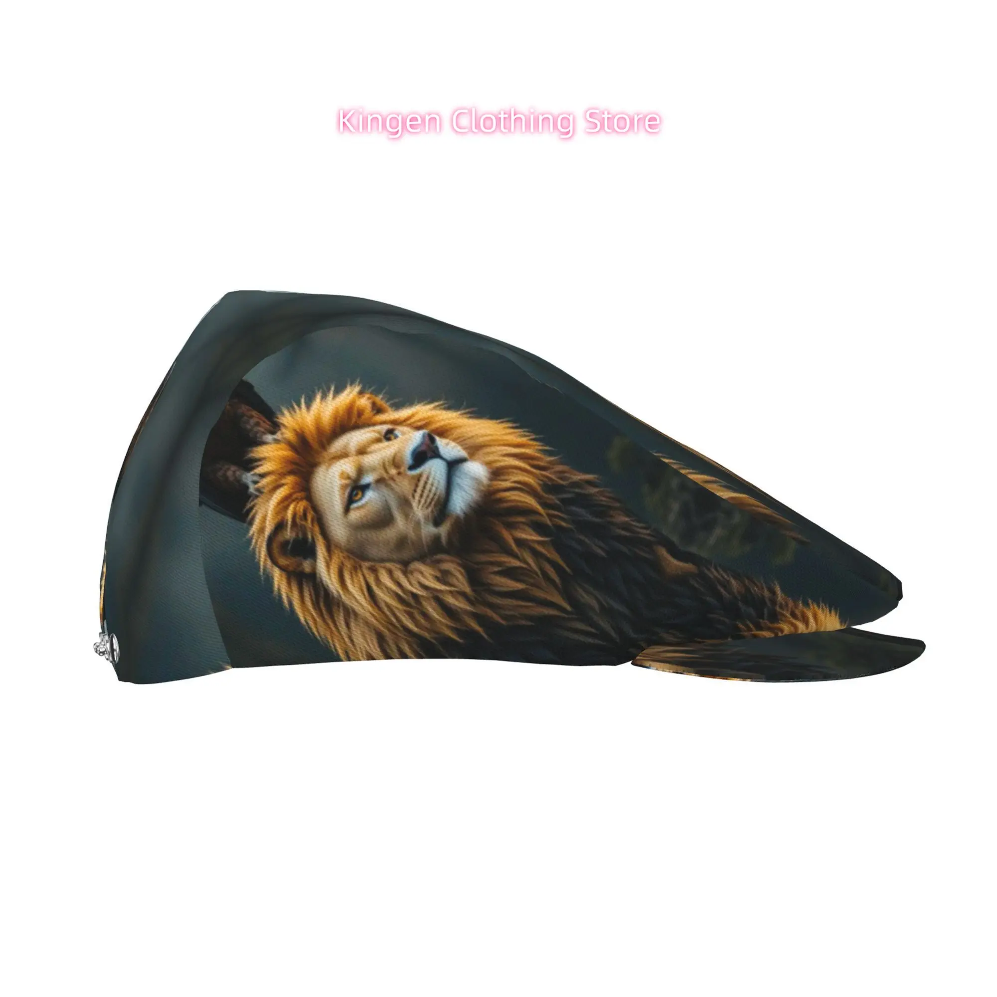 Eagle on Lion's Head 1pc All-over Print Flat-top Hats for Men and Women, Newsboy Caps, Berets, Irish Hats, Driver Caps, Men's Ca