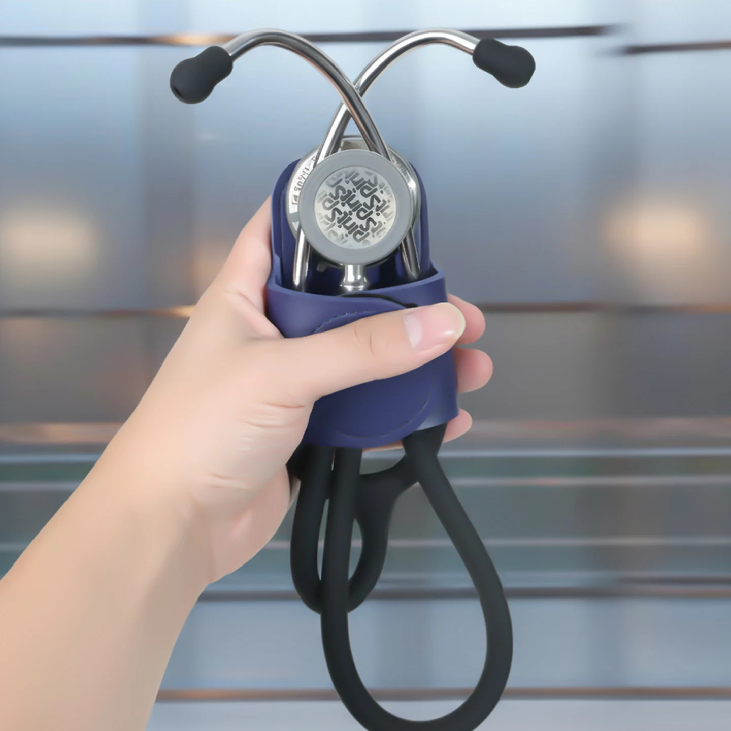 مشبك حامل سماعة الطبيب المحمولة حقيبة حمل لسماعة الطبيب والممرضات خفيفة الوزن من البولي يوريثان ملحقات أجزاء سماعات الطبيب الطبية