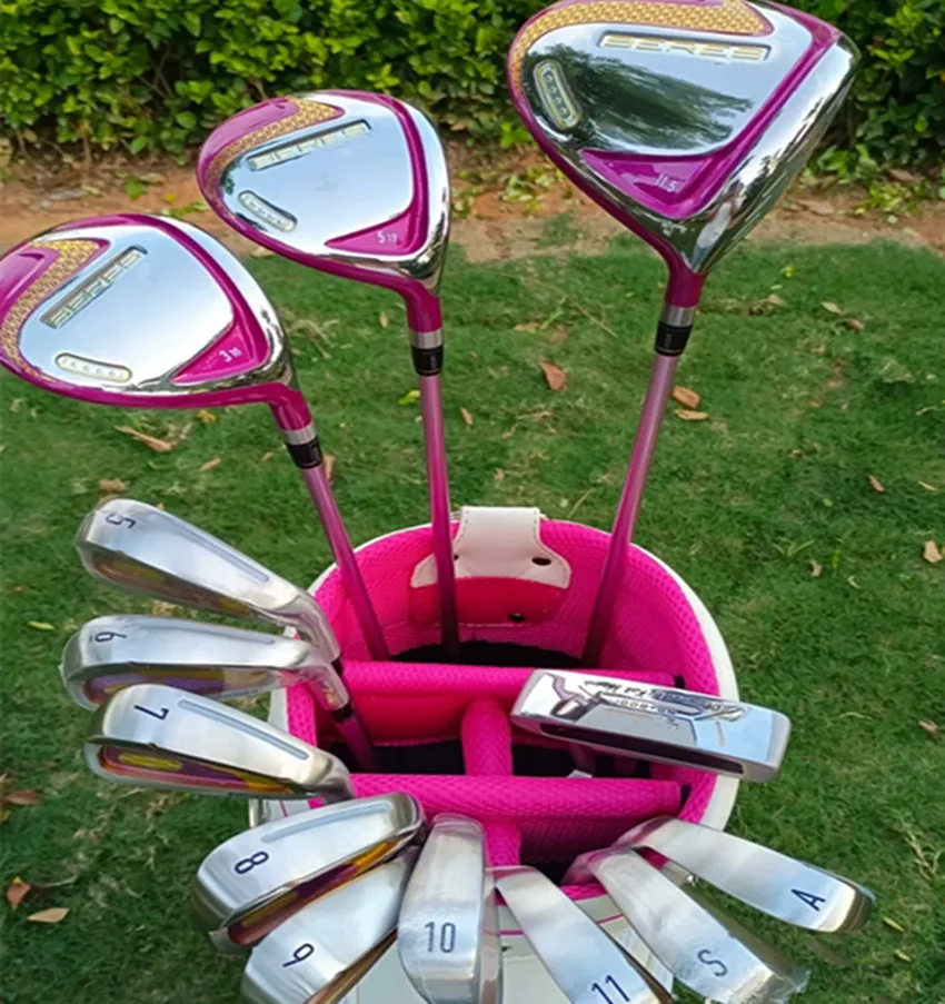 

Женские клюшки для гольфа S07 Женский комплект для гольф-клуба Drivers + утюги + клюшка Бесплатная доставка без сумок