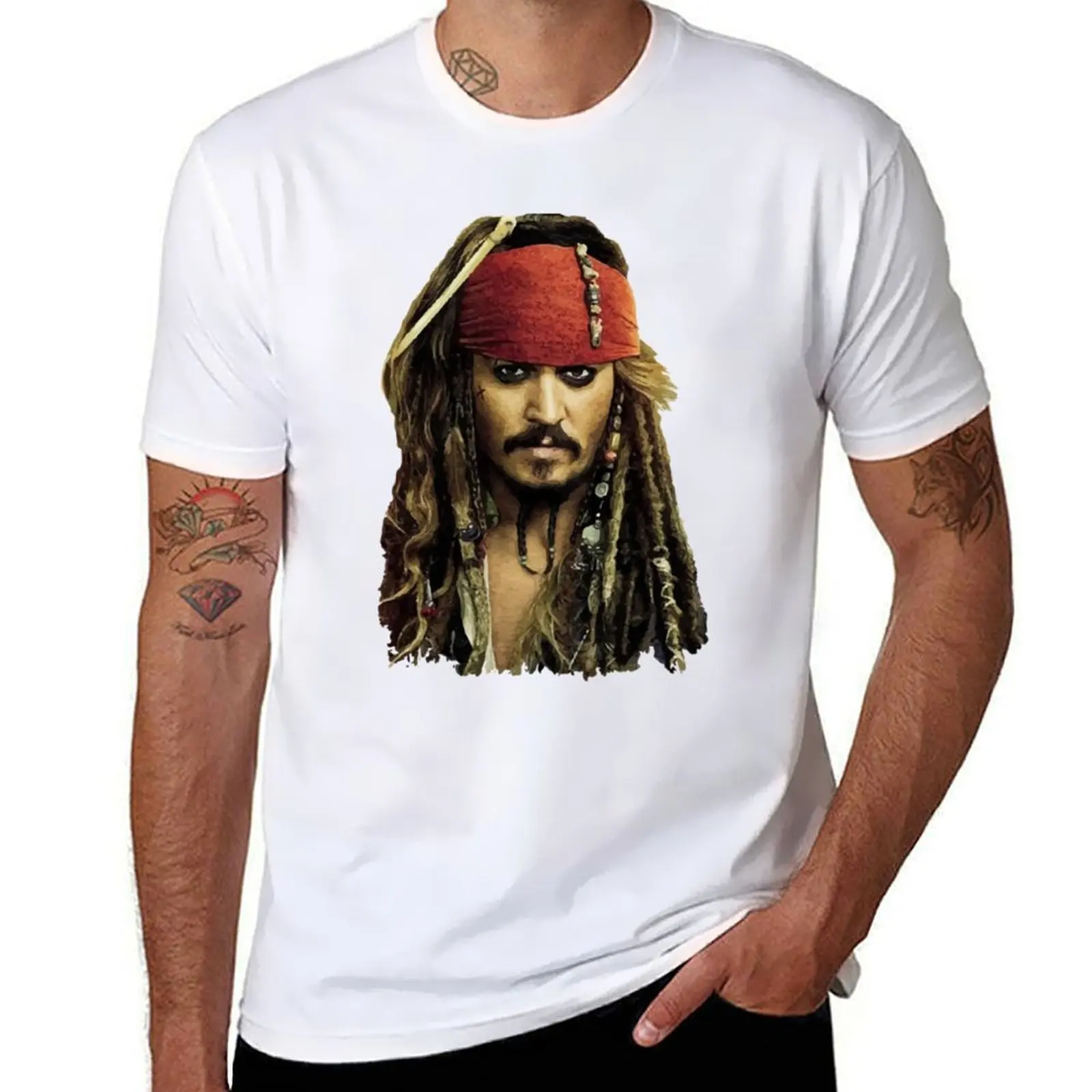 

Captain Jack S.parrow T-Shirt man t shirt luxury man t shirt cotton T-Shirt