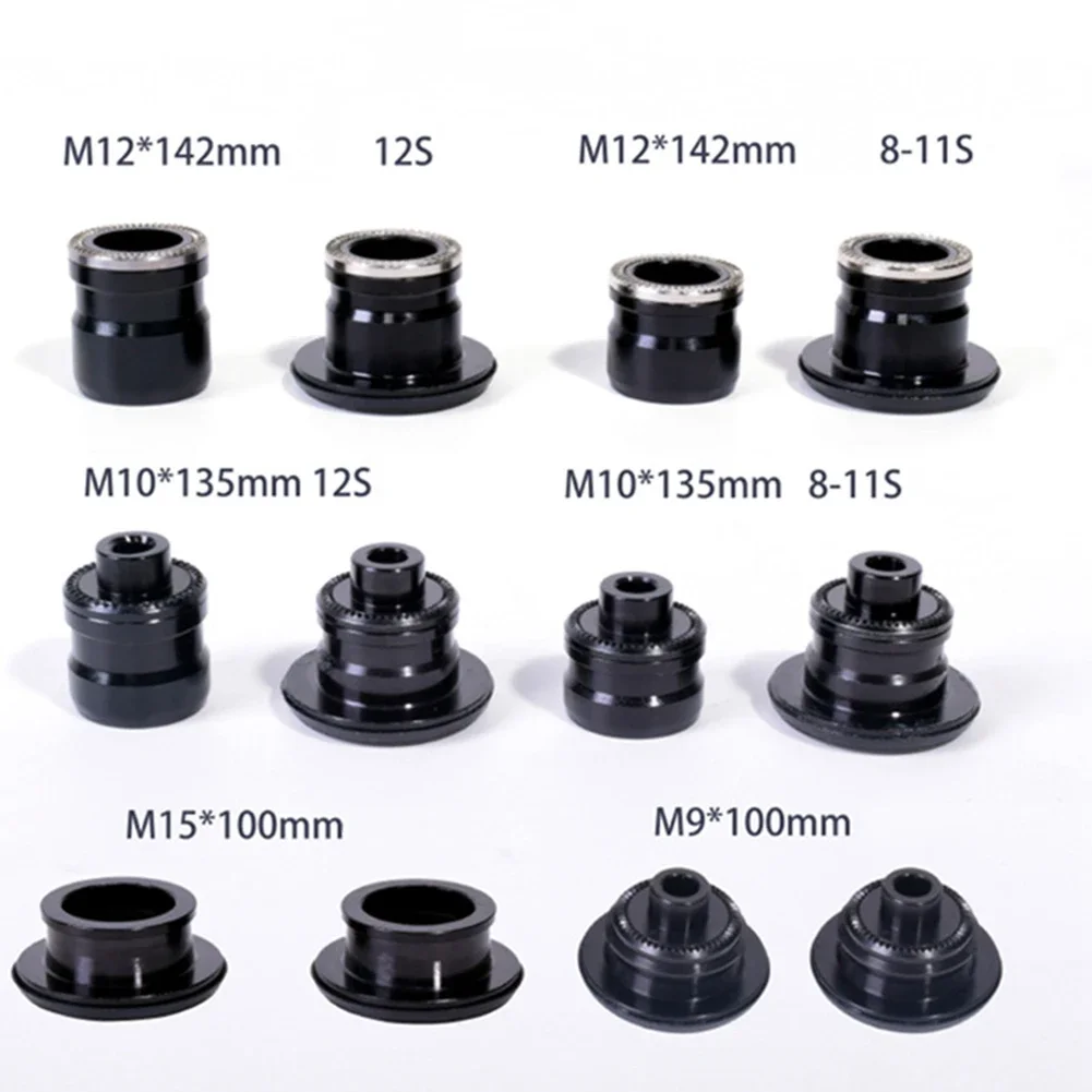 1pair Adapter Hub much size Adapter Cap Thru Axle Adapter 12Speed 8-11Speed Practical To Use Aluminum Alloy Black Outdoor Useful - Image 3
