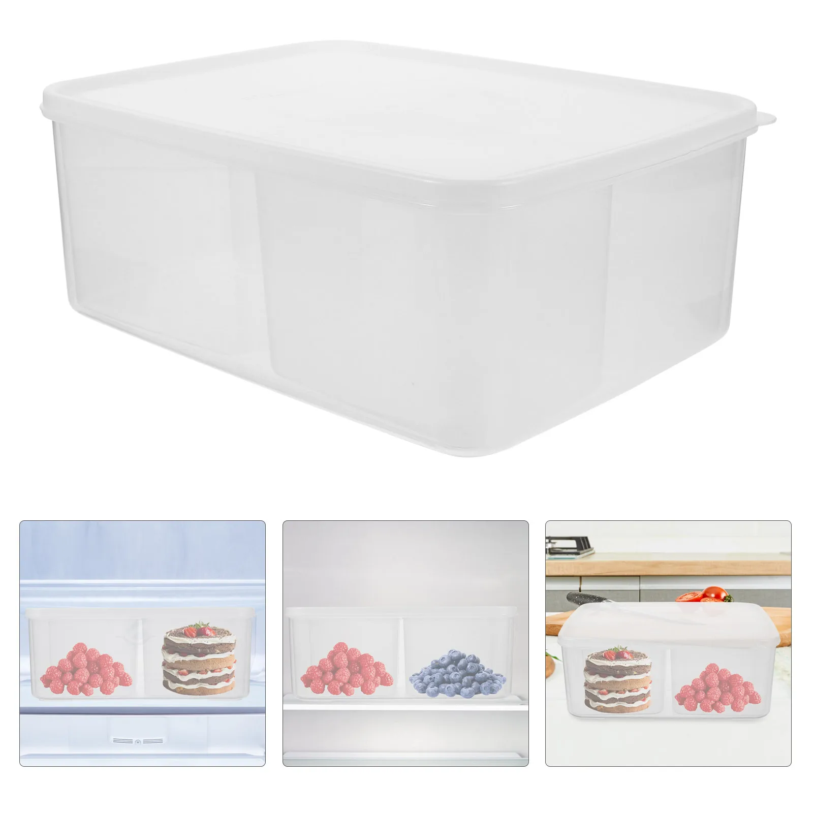 

1 set 1 Set Of Fresh Keeping Boxes Compartment Spice Container For Fridge Food Organization Kitchen Vegetable Box Fridge Storage