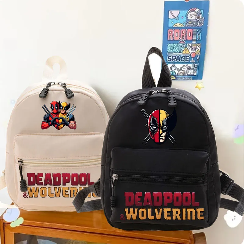 2024 Deadpool & Wolverine New Women\'s Backpack Casual Nylon Solid Color School Bag for Girls Fashion Ladies Travel Shoulder Bag