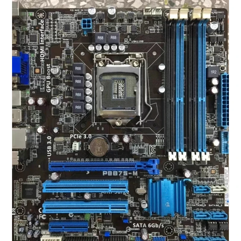 Used for ASUS P8B75-M Desktop Motherboard LGA1155 Full Functional With Original I/O Shield