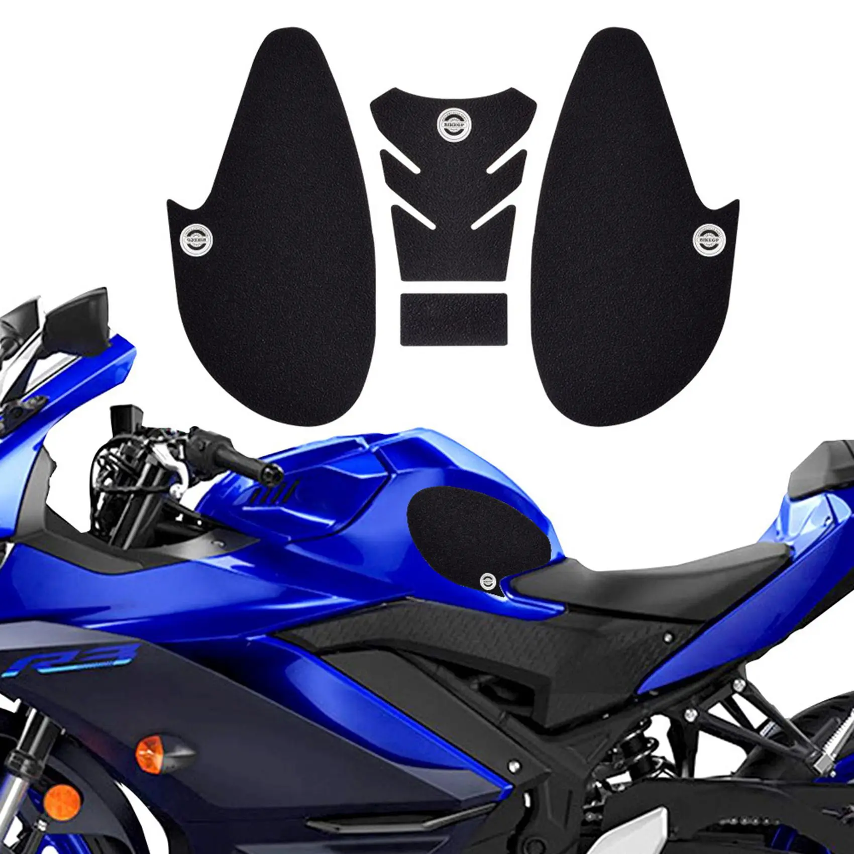 

Classic-Motorcycle Tank Pads Grips Protector Stickers Decal Knee Side Fuel Traction Pad For YAMAHA YZF R3 2019-2022