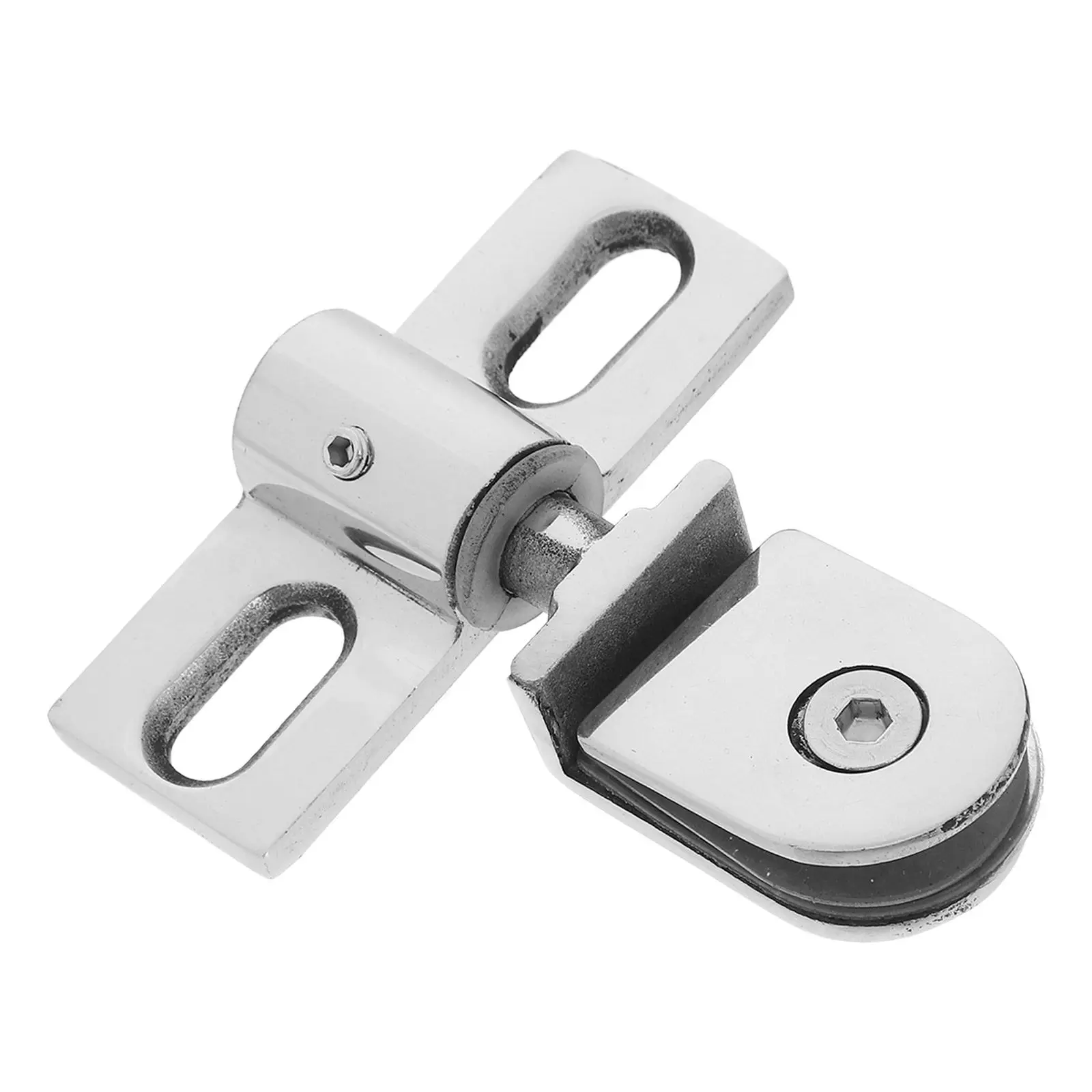 1Set Sturdy Stainless Steel Glass Door Pivot Hinge Dual Direction Opening for Shower Enclosures Enhanced Sealing Bathroom