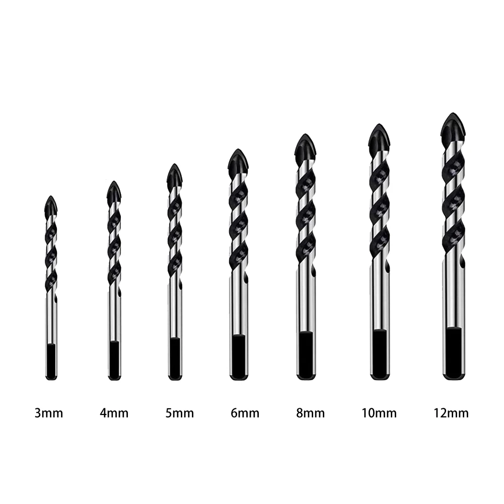 Brocas multifuncionales para azulejos de Metal y vidrio, juego de brocas triangulares de diamante, taladro de sierra de agujero de perforación de madera, ladrillo de hormigón de cerámica, 3-12mm