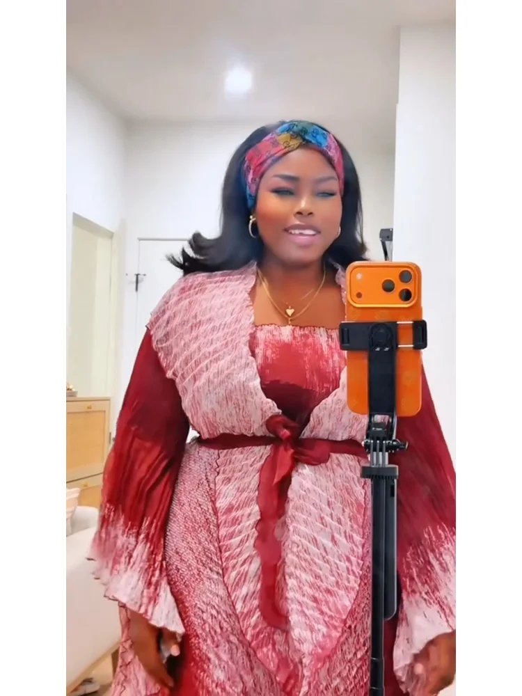 

Комплект из 2 предметов: плиссированное платье-абайя EGRM Miyaki больших размеров, модное платье без бретелек, кардиган, тренчкот, вечернее платье 6G1702