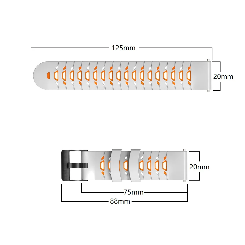 Smartwatch 20mm Band Strap For Xiaomi Huami Amazfit GTS 2 2e 3 Neo GTS2 Mini GTS3 Sport Silicone Wristband Amazfit Bip Bracelet