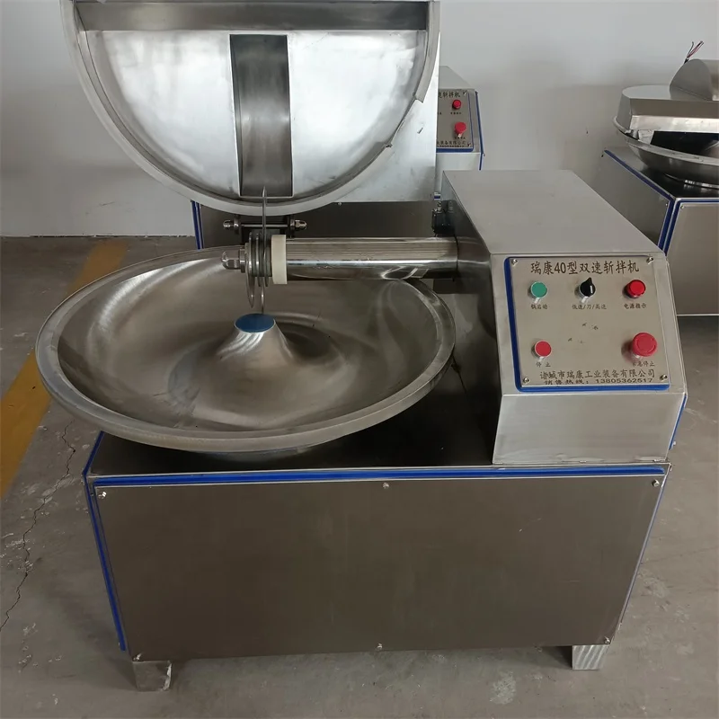 20L 40L 80L 125L Stainless Steel Chopped Sausage Meat Food Vegetable Chopper Bowl Cutter