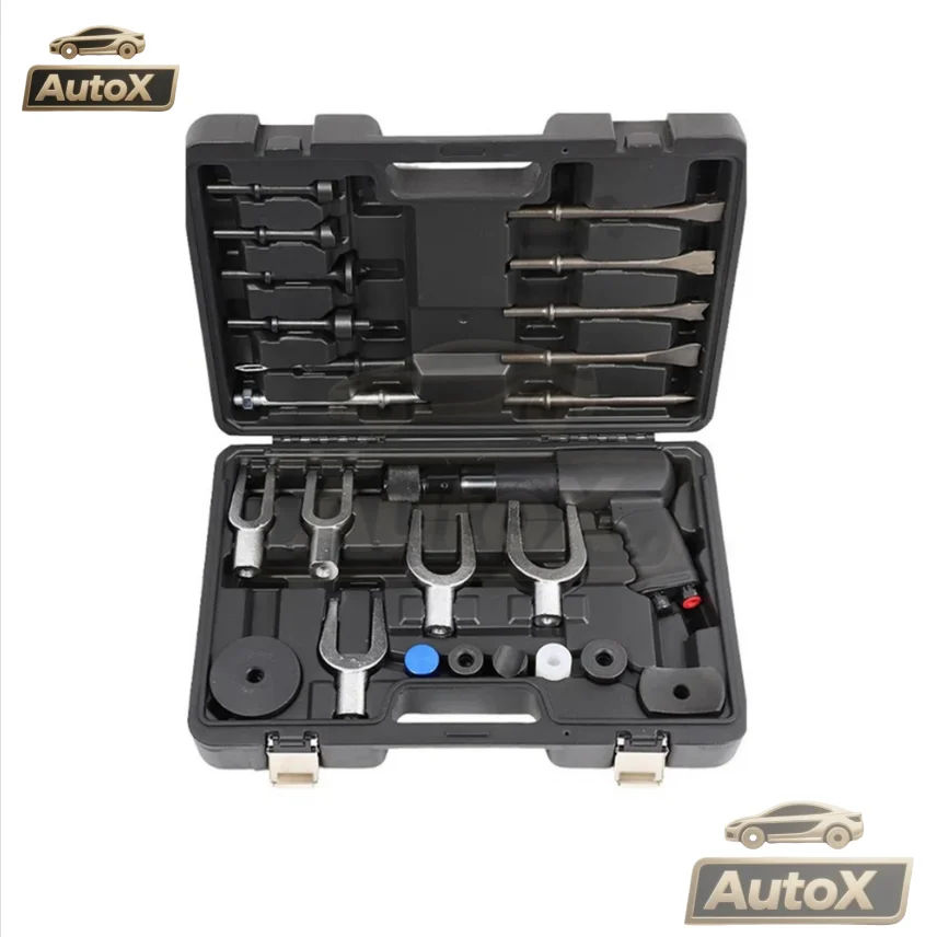 

Auto X Air Hammer Kit 24 PCS Air Hammer Kit Multi-functional Pneumatic Hammer 2200 BPM Tools