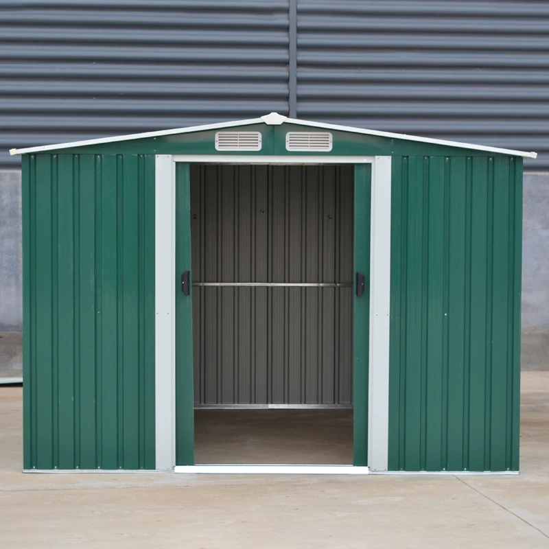 Large Heavy-Duty Metal Garden Tool Storage Shed, Weatherproof Steel Construction, Rust/UV/Water-Resistant, Foundation Included