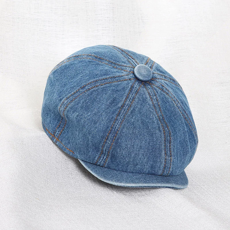 2024 Classic Kids Denim Hat for Boys Girls Adjustable Vintage Cowboy Cap Children Beret Hats Korean Baby Accessories 2-12 Years