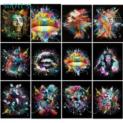 SDOYUNO 60x75cm Painting By Numbers Frameless Colourful Figure Paint By Numbers On Canvas DIY Number Painting Animals Home Decor