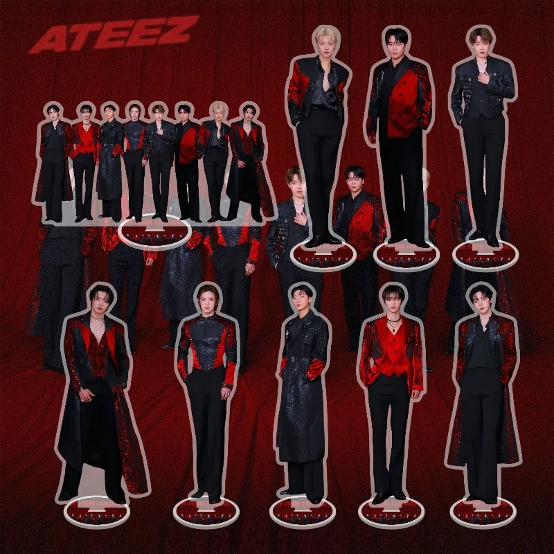 15cm Ateez Großer Acryl-Aufsteller Anime-Charakter Desktop-Ornament Cartoon-Figur Acryl-Displayständer Kreative Dekoration