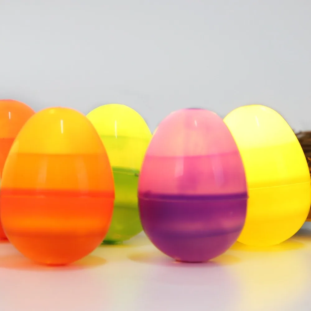 12pcs Electronic Easter LED Light Colorful Reusable Luminous Easter Eggs Warm Light Secure Easter Egg Decoration