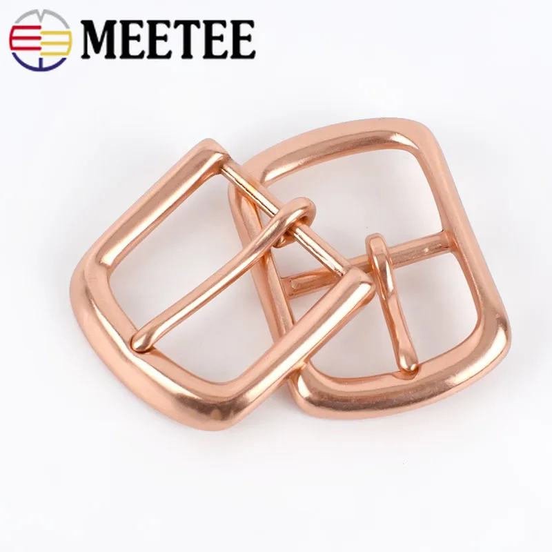 Meetee 1pc 40mm Copper Men\'s Belt Buckle Head DIY Leather Craft Jeans Trousers Casual Garment Decoration for 38-39mm Belts YK012