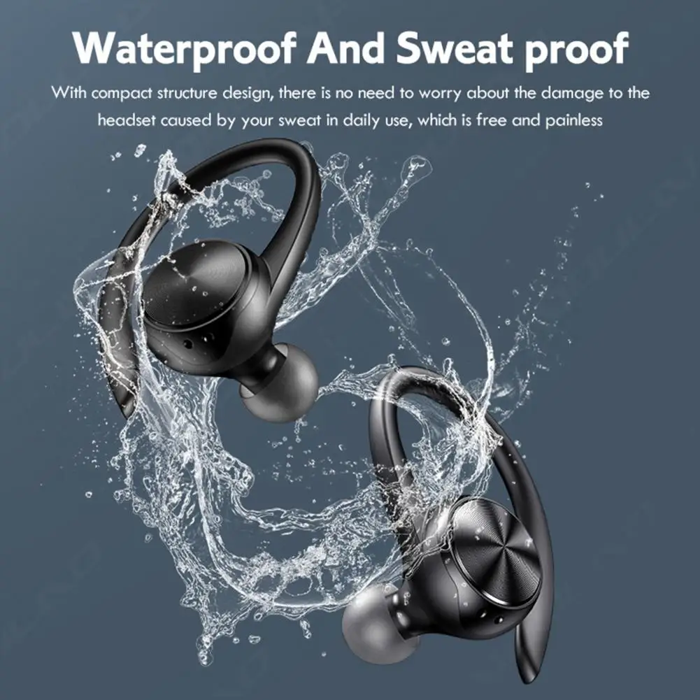 J92 Excellent Earbud LED Digital Display Long Endurance with Microphone Earphone Intelligent Noise Cancelling