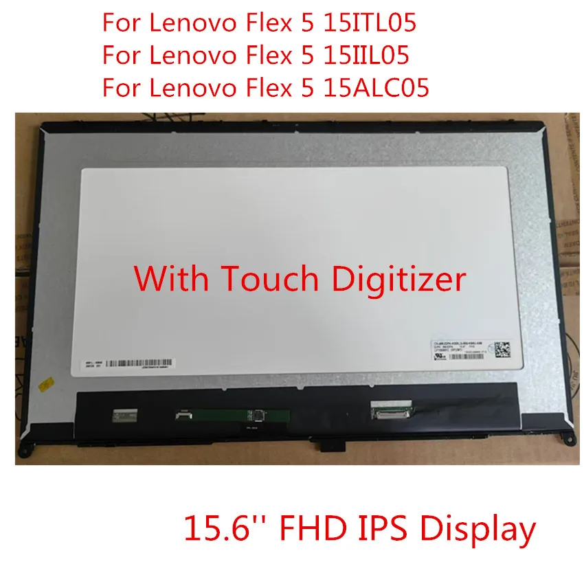 

15.6'' Laptop LCD Touch Screen Replacement Assembly Panel For Lenovo Ideapad Flex 5 15ALC05 82HV 5 15IIL05 81X3 5 15ITL05 82HT