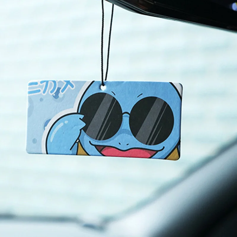 Pokemon Psyduck Squirtle Car Fragrant Tablets Kawaii Anime Pikachu Bulbasaur Perfume Pendant Car Interior decoration kids Gifts