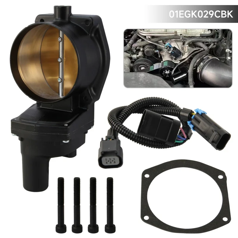 Throttle Body Kit 102MM Drive‑By‑Wire Aluminum Black/Silver Fit For LS2 LS3 LS6 LS7 LS9 Corvette V8 Engine Camaro GTO CTS‑V
