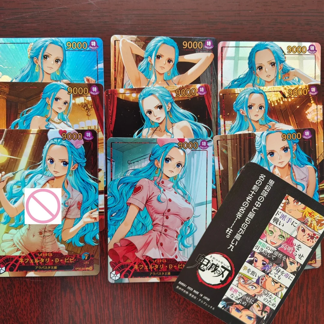 9pcs Suitable for One Piece Nefeltari Vivi Close-up Diy Folding Flash Card 63x88mm ACG Goddess Game Collection Wife Card Gift