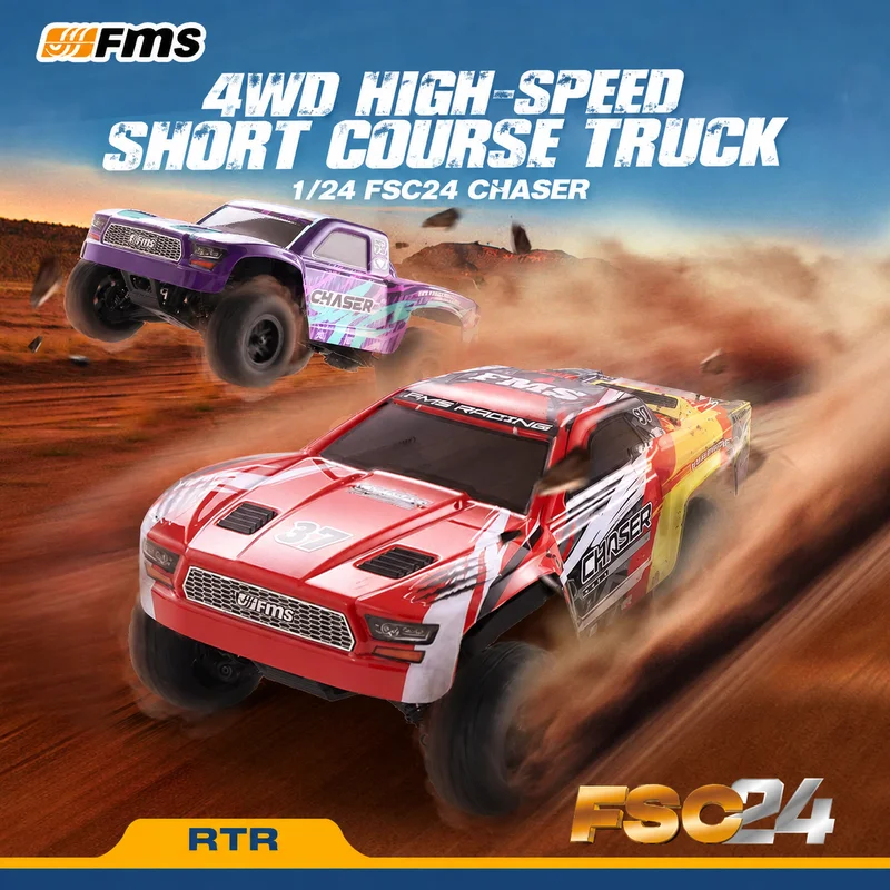 FMS 1:24 FSC24 Chaser Short Course Truck RTR remote control car RC indoor and outdoor off-road vehicle